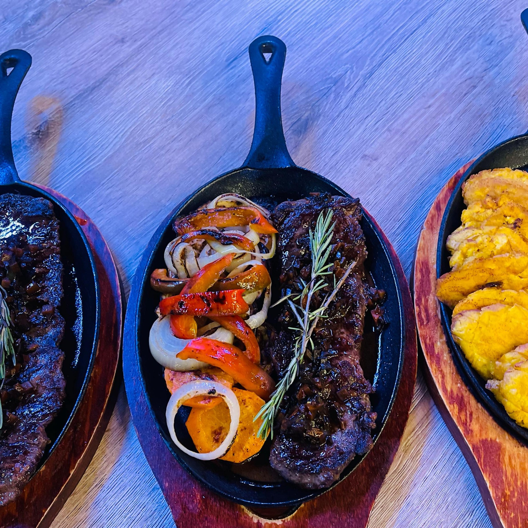 Grilled dishes ready to share at Ocean World Terrace
